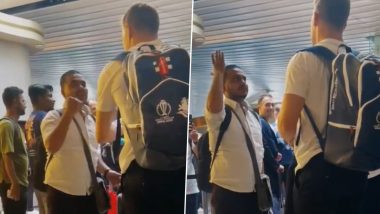 Fan Prays for Netherlands Cricketer at Bengaluru Airport Ahead of ICC World Cup 2023 Warm-Up Match Against Australia, Video Goes Viral!